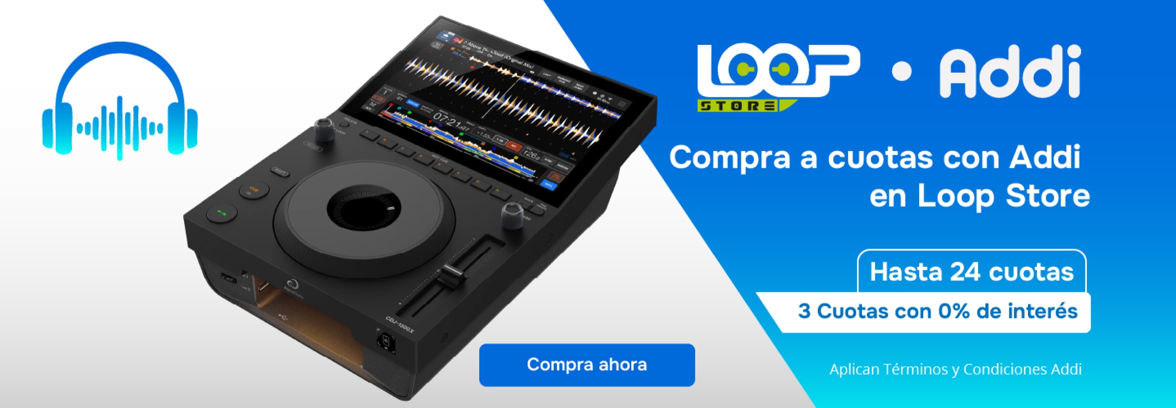Compra a cuotas con Addi en Loop Store: hasta 24 cuotas, 3 cuotas con 0% de interés