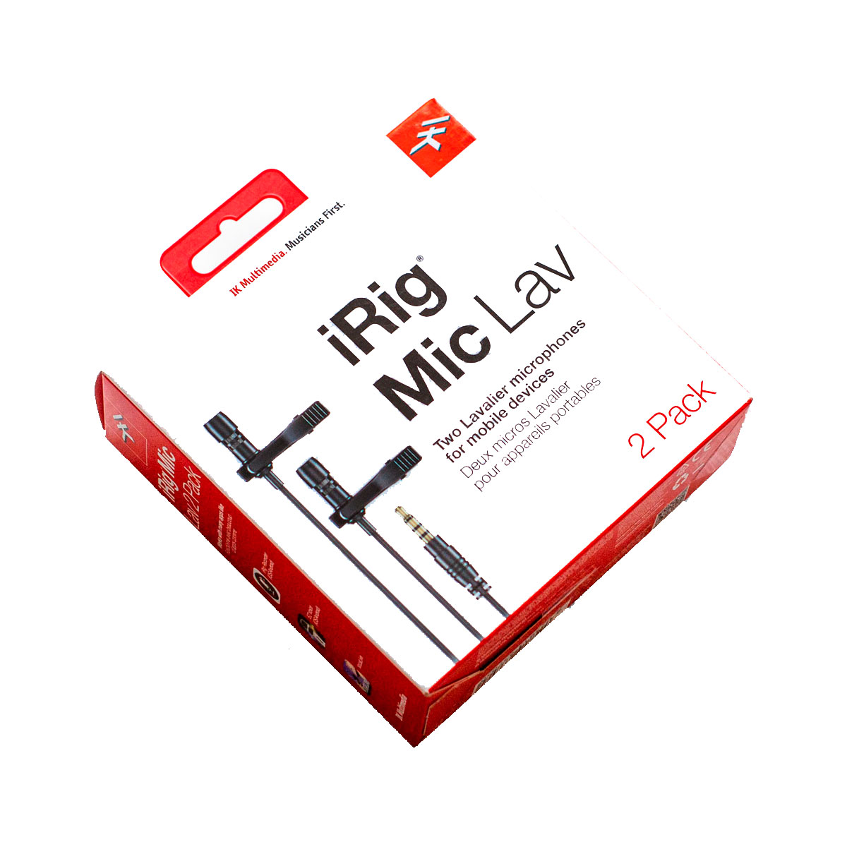 IK Multimedia IRigMicLavDUAL - Pack De 2 Micros Cravate Lavalier Pour Smartphones Et Appareils Mobiles