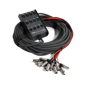 PROEL EBN804LU10 MEDUSA 10 MTS 8 CANALES XLR 4 SALIDAS XLR MACHOS