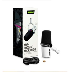 SHURE MV7+ WITHE MICRÓFONO USB