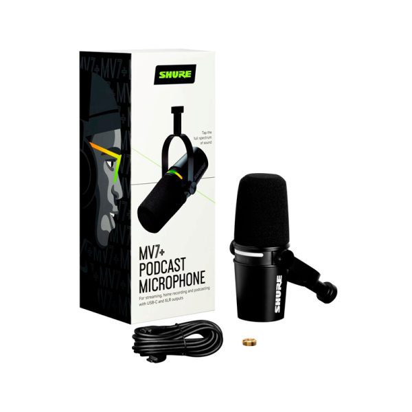 SHURE MV7+ NEGRO MICRÓFONO USB