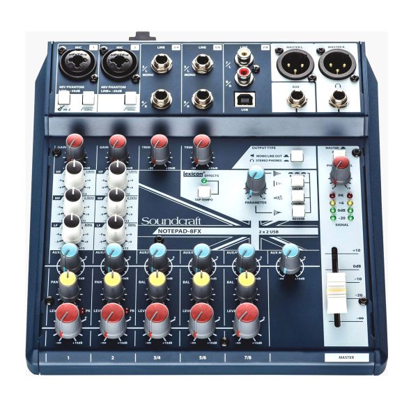 SOUNDCRAFT NOTEPAD-8FX Mixer E Interfaz 8 Canales