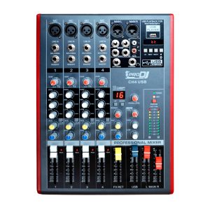 PRO DJ CH4 USB Consola 4 Canales / Mezclador Análogo