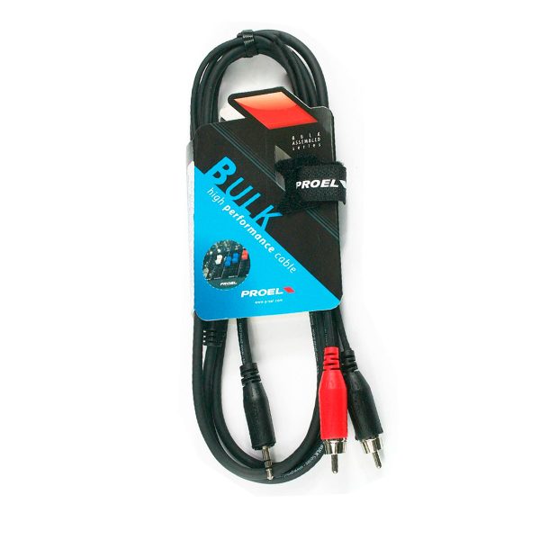 PROEL BULK 540LU18 - 2 RCA MACHOS A PLUG ST 3.5MM (1.8 metros)