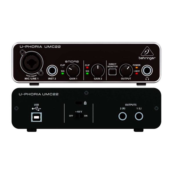 BEHRINGER U-PHORIA UMC22 Interfaz De Audio Usb 2x2